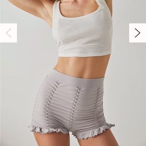 Free People Ruched Seamless Shorts 2 pair